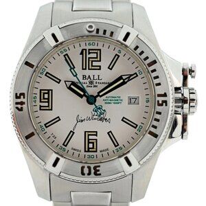 Men's 40mm Ball Hydrocarbon White Dial Auto Watch LE 199 Jim Whittaker- DM1016A!